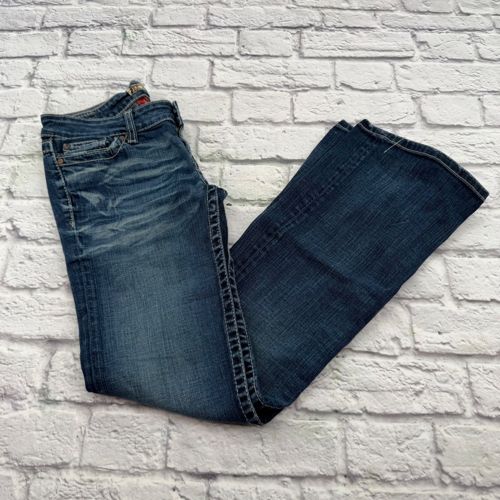 BKE Stella Low Rise Bootcut Jeans Blue Denim Size 27 x 31.5